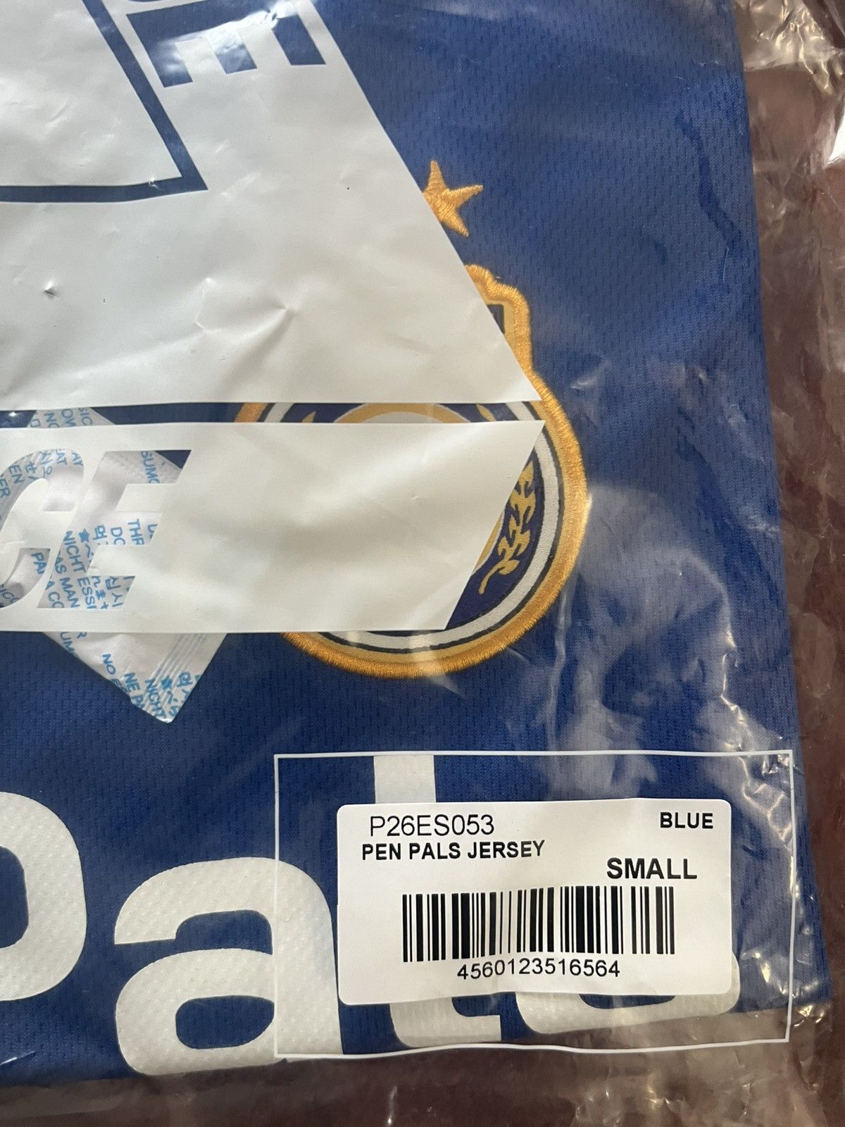 Palace Palace Skateboards Pen Pals Jersey Blue Soccer Football S