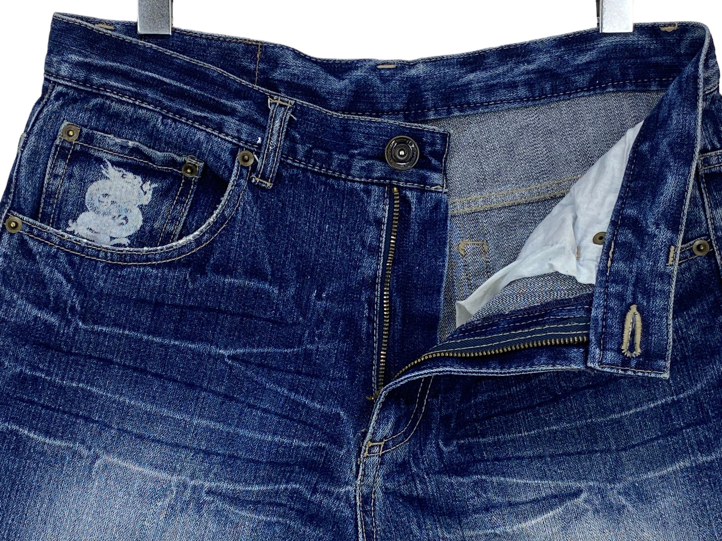 Japanese Brand × Vintage Dragon Print Jeans Japanese Traditional Sukajan Jeans Size US 31 - 4 Thumbnail