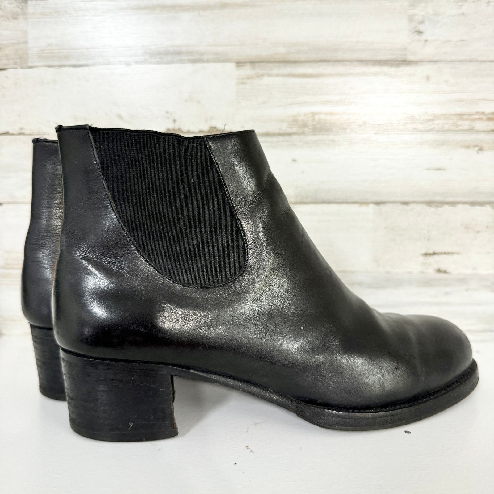 Other Fatta A Mano Leather Stretch Side Round Toe Ankle Booties 36 Size US 6 / IT 36 - 5 Thumbnail
