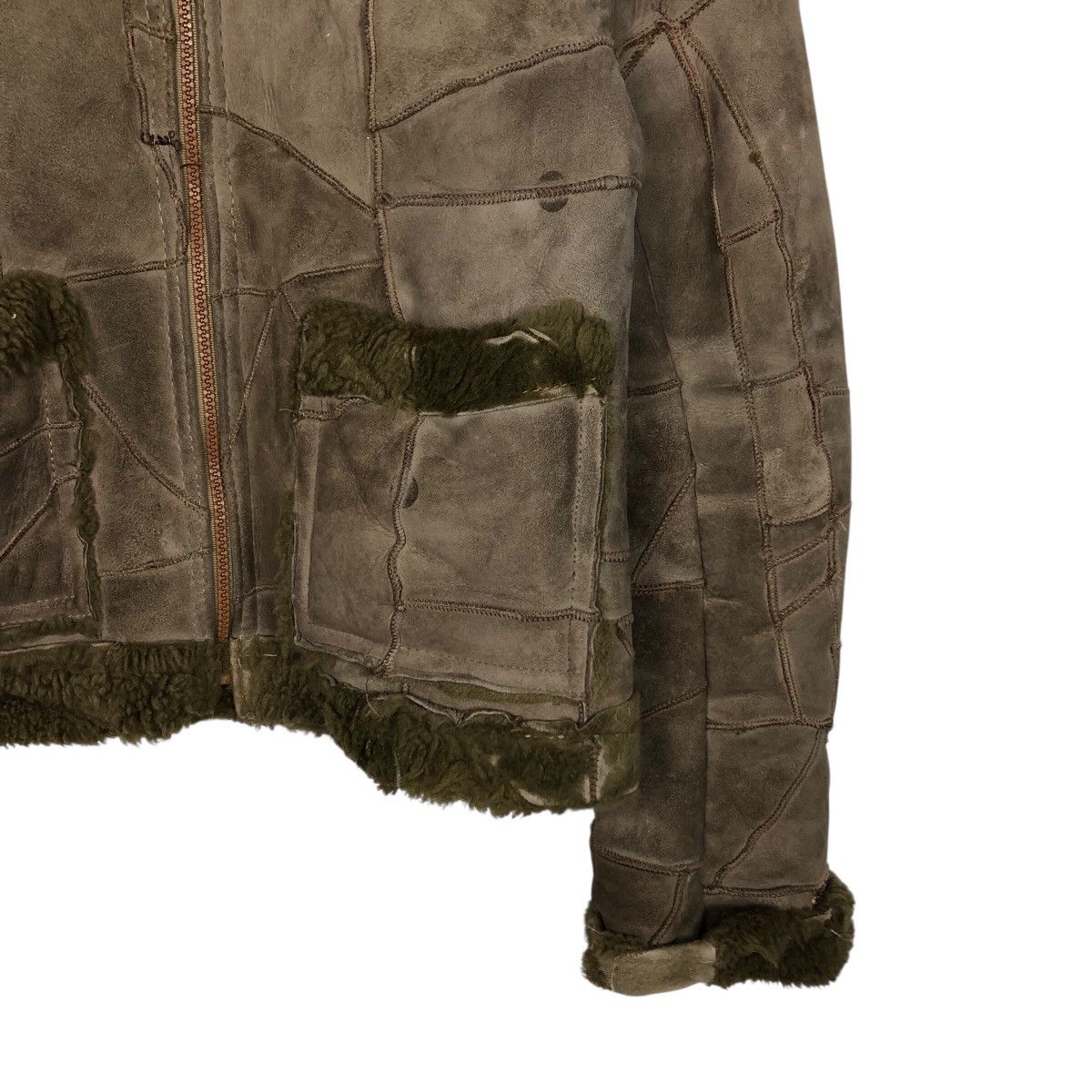 Japanese Brand Vtg Cropped Leather Jacket Patchwork Unbranded Issey Miyake Size US M / EU 48-50 / 2 - 6 Thumbnail