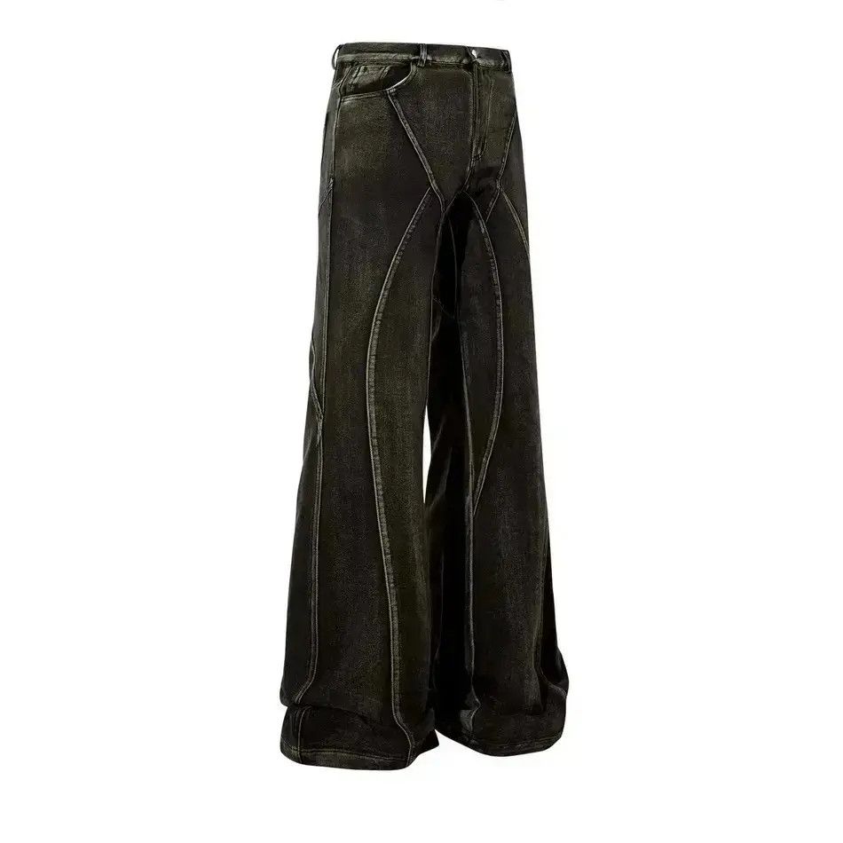 Japanese Brand Streetwear Washed Spliced Design Jeans Pants Size US 34 / EU 50 - 1 Thumbnail