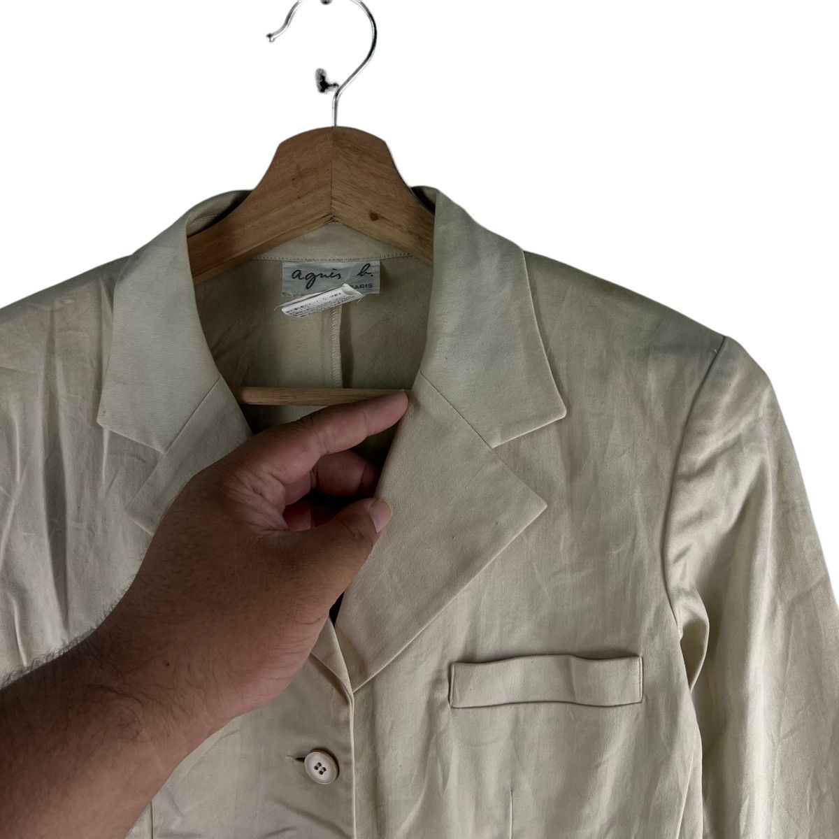 agnes b. 🔥Vtg Casual Jacket Agnes B. Made in France Size S / US 4 / IT 40 - 7 Thumbnail
