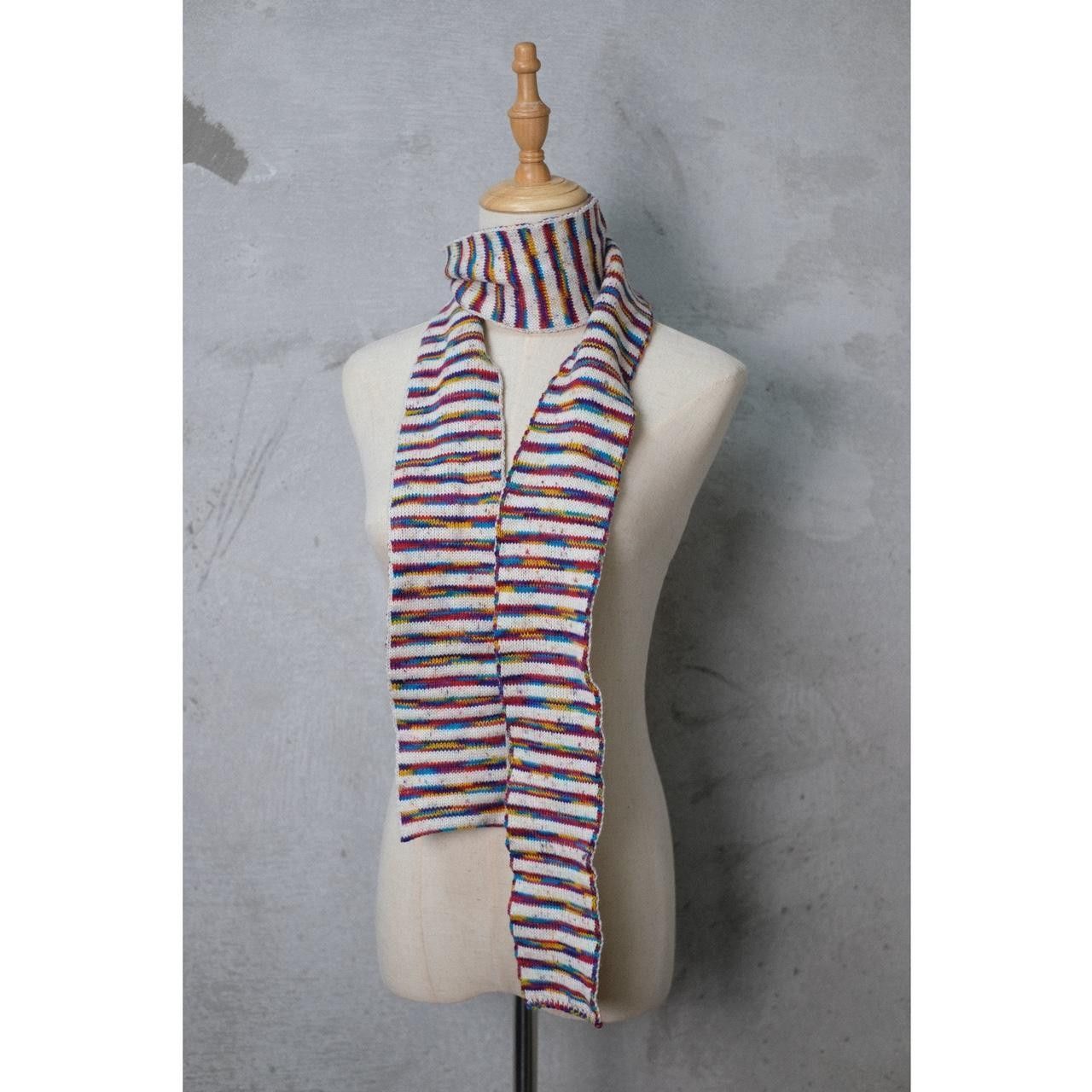 Japanese Brand Rare Vtg Striped Scarf OS Multicolor Size ONE SIZE - 7 Thumbnail