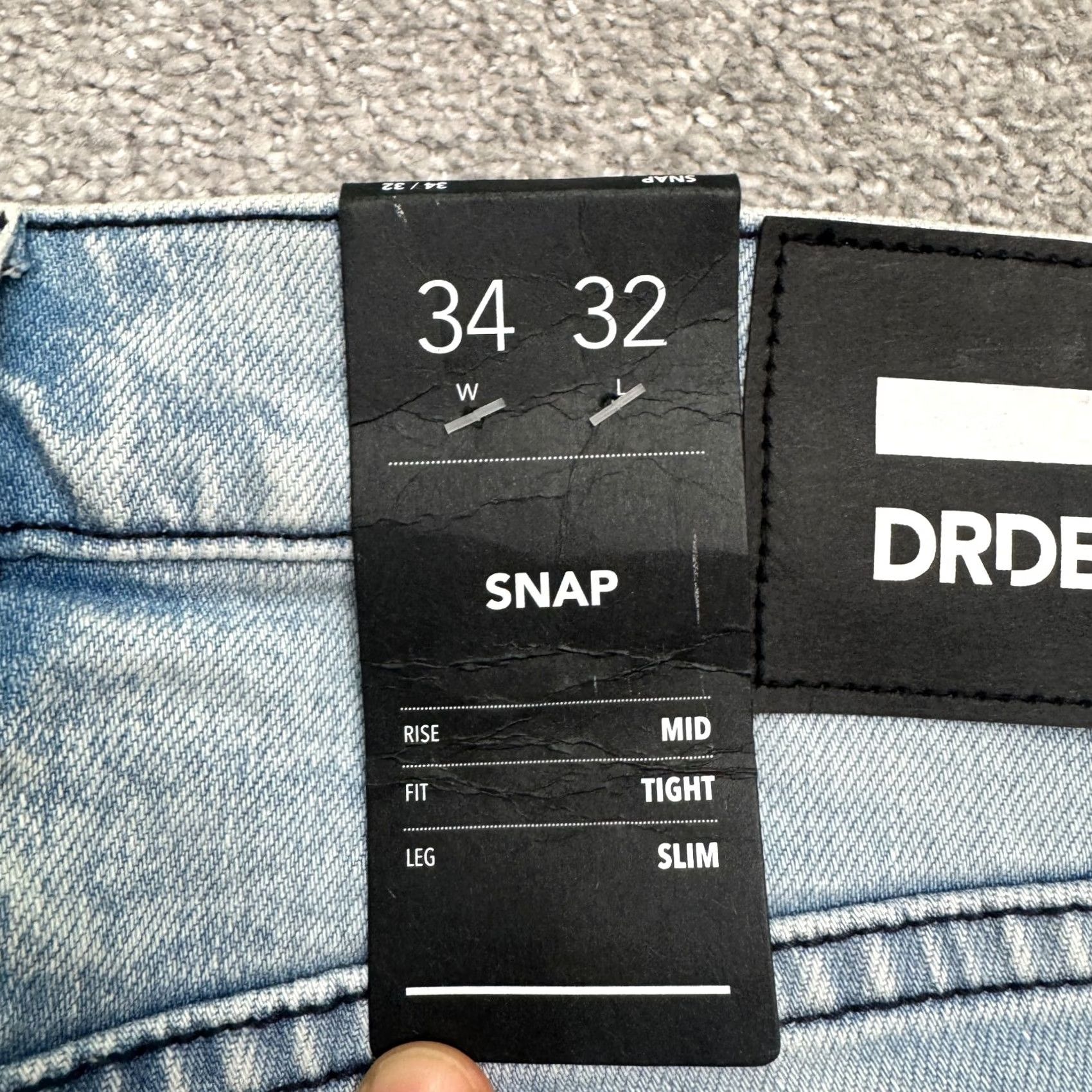 Dr. Denim Dr. Denim Snap Tight Slim Distressed Denim Jeans Mens 34x32 Light Mist Blue NWT Size US 34 / EU 50 - 6 Thumbnail