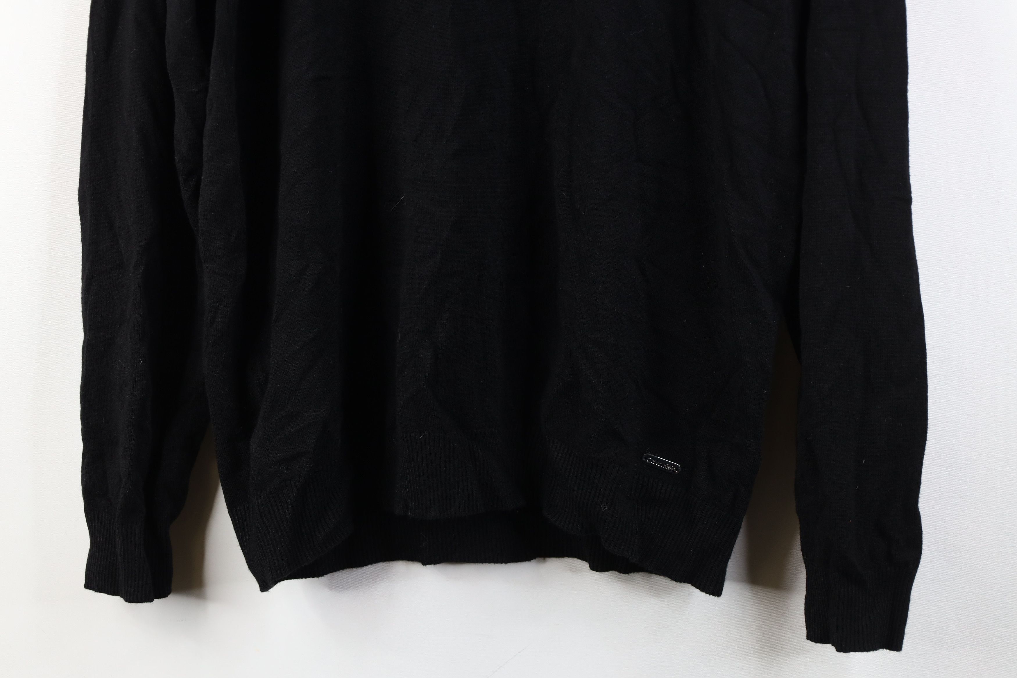 Calvin Klein Vintage 90s Y2K Calvin Klein Knit Turtleneck Sweater Black Size XL / US 12-14 / IT 48-50 - 3 Thumbnail