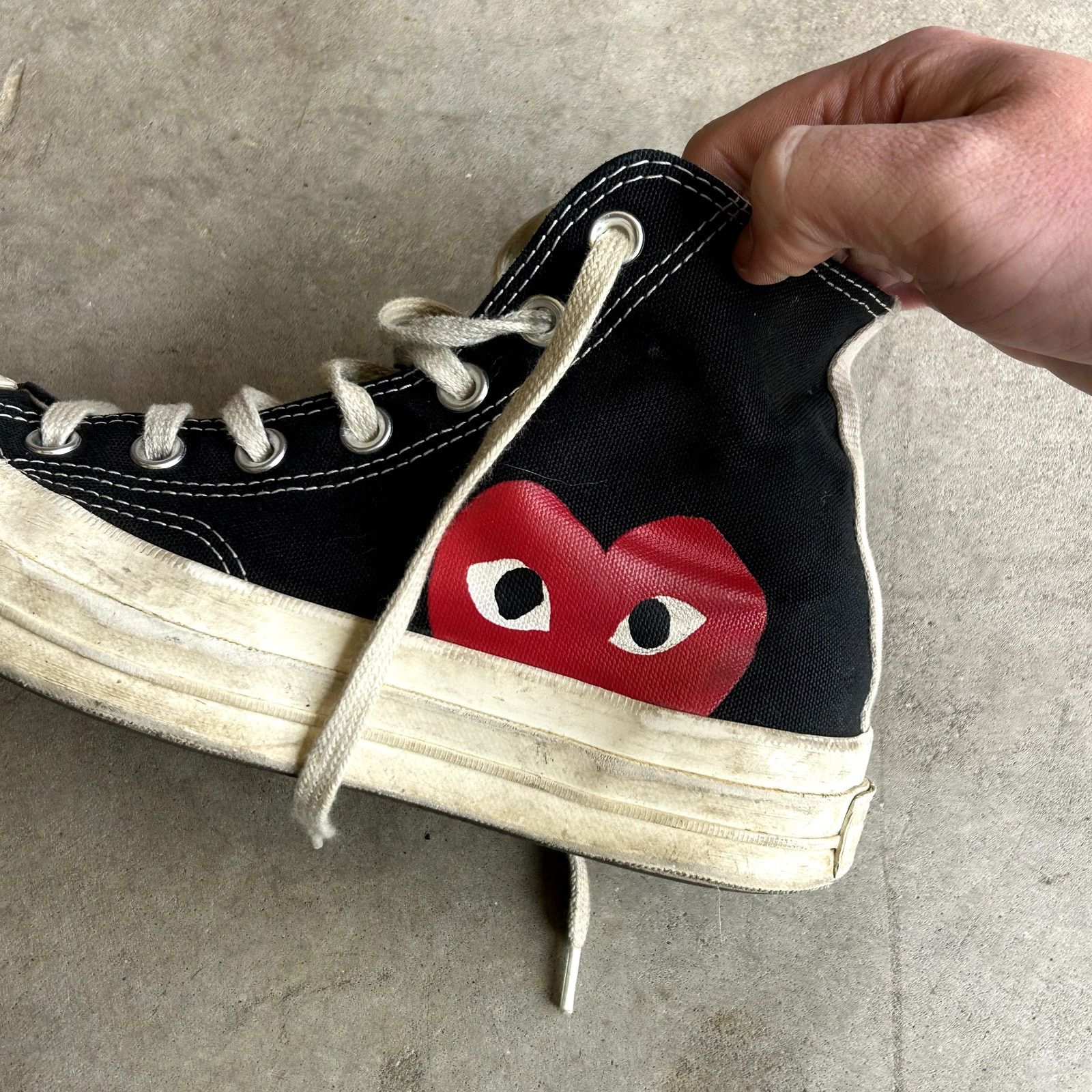 Vintage Worn CDG x Converse Mens: 5.5 Size US 5.5 / EU 38 - 2 Thumbnail