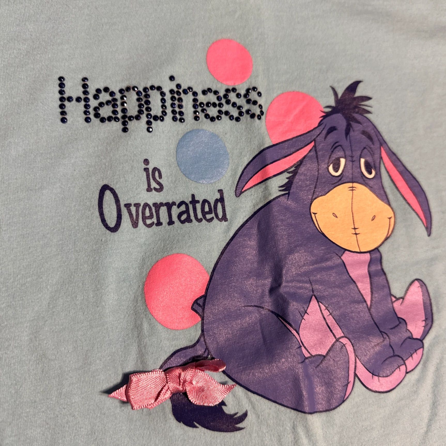Disney Disney Eeyore Happiness is Overrated Women’s T-Shirt 2XL Blue Shirt Women 2XL Size XXL / US 16-18 / IT 52-54 - 3 Thumbnail