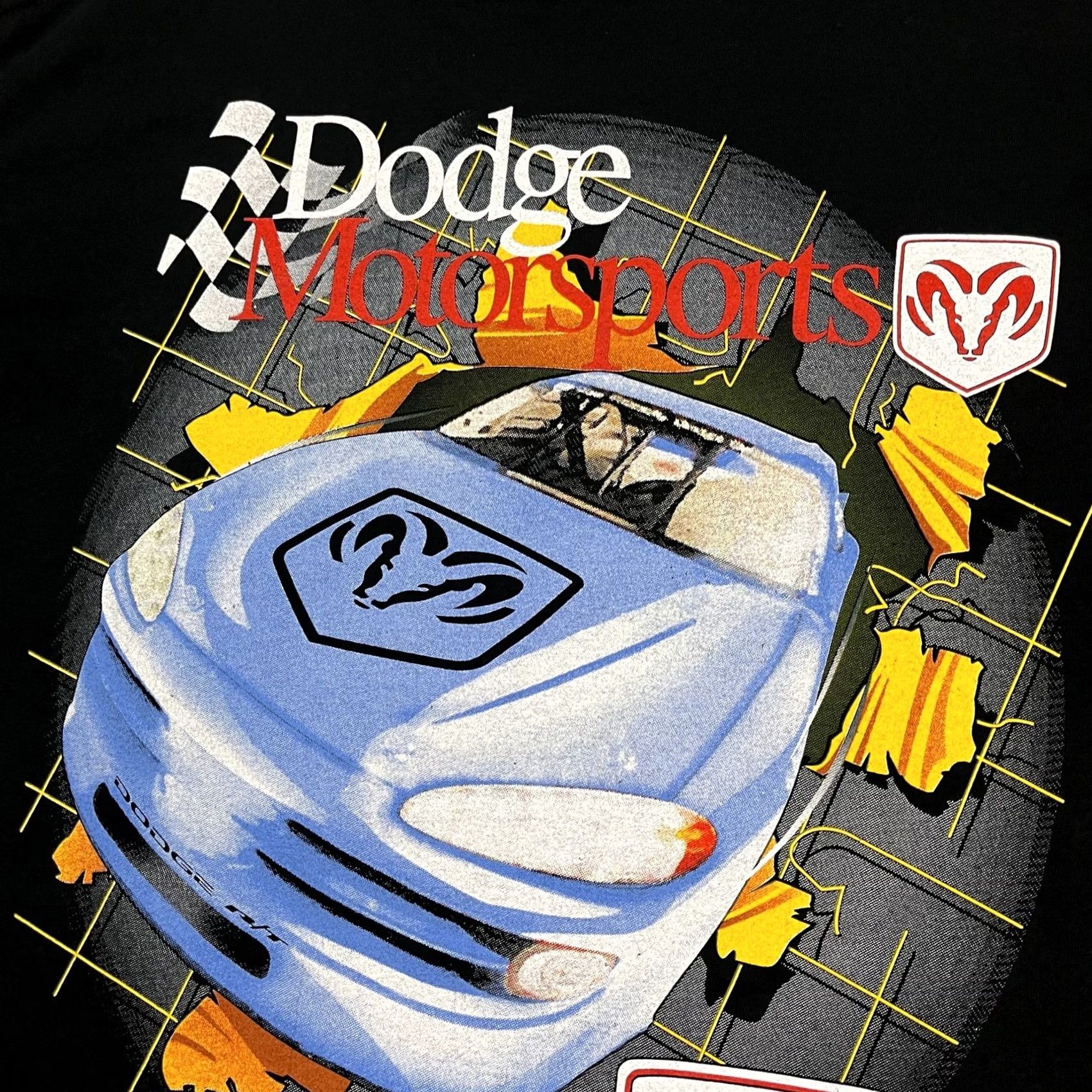 Vintage VTG 90s Dodge Motorsports Shirt Mens L Black Nascar Racing RAM Graphic Tee Size US L / EU 52-54 / 3 - 3 Thumbnail