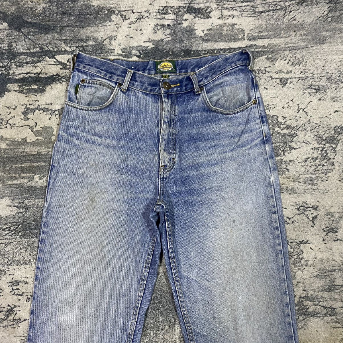 Cabelas × Jean × Vintage Vintage Cabelas Faded Light Washed Denim Jeans Size US 33 - 4 Thumbnail