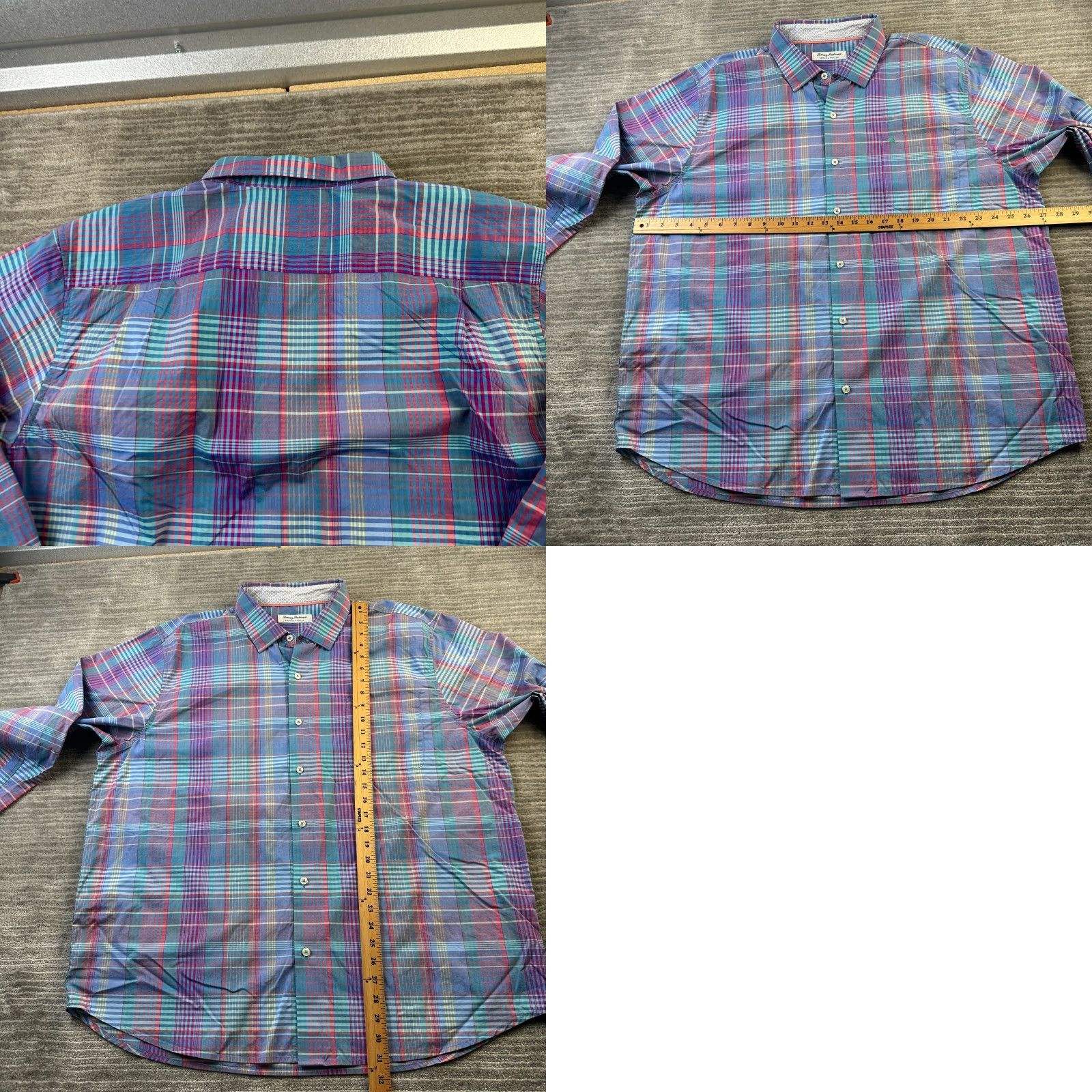Tommy Bahama Tommy Bahama Shirt Mens 2XL Blue Plaid Button-Up Casual Cotton Stretch Size US XXL / EU 58 / 5 - 8 Thumbnail