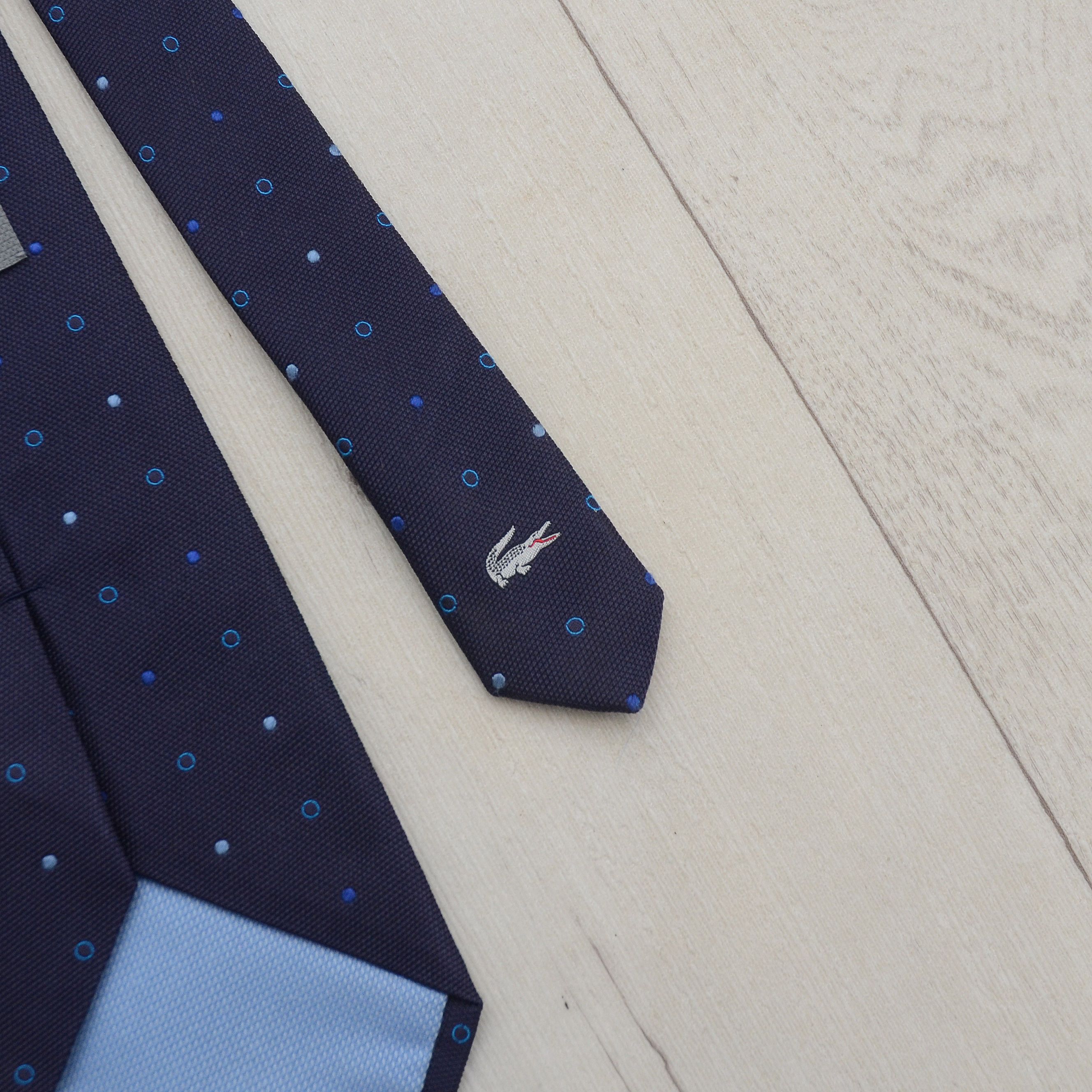 Lacoste 📁Lacoste Polka Dot Tie made in Italy 100% silk Size ONE SIZE - 8 Thumbnail