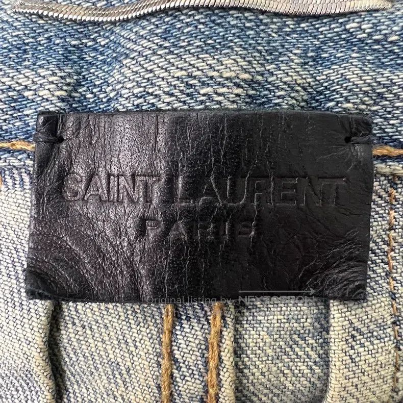 Saint Laurent Paris Saint Laurent Paris Washed distressed ripped men's blue je Size US 29 - 4 Thumbnail
