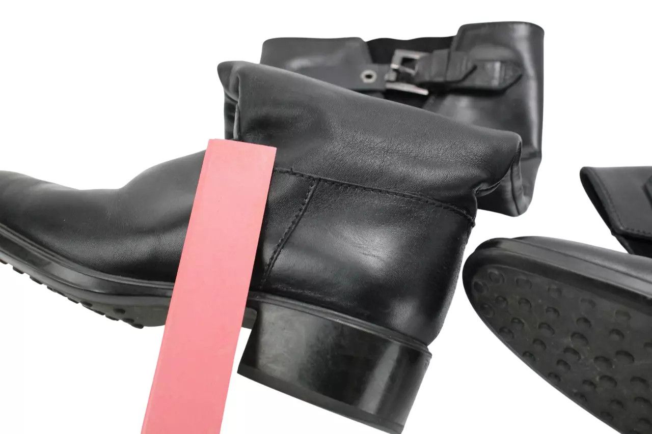 Tod's TOD'S Shoes Women's EU 37 Black Leather Block Heel Mid Top Size US 7 / IT 37 - 15 Thumbnail