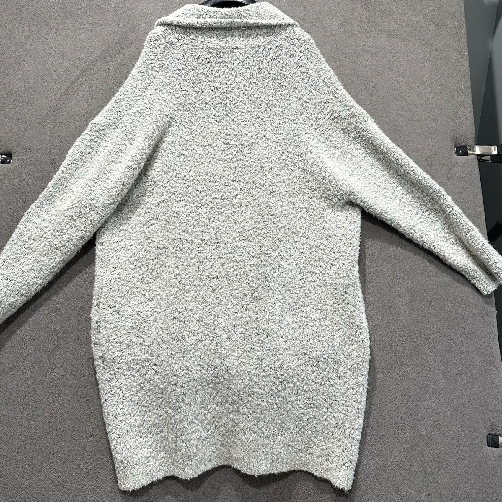 Loft LOFT Cardigan Sweater Womens L/XL Oversized Gray Open Front Wool Alpaca Blend Size XL / US 12-14 / IT 48-50 - 2 Thumbnail