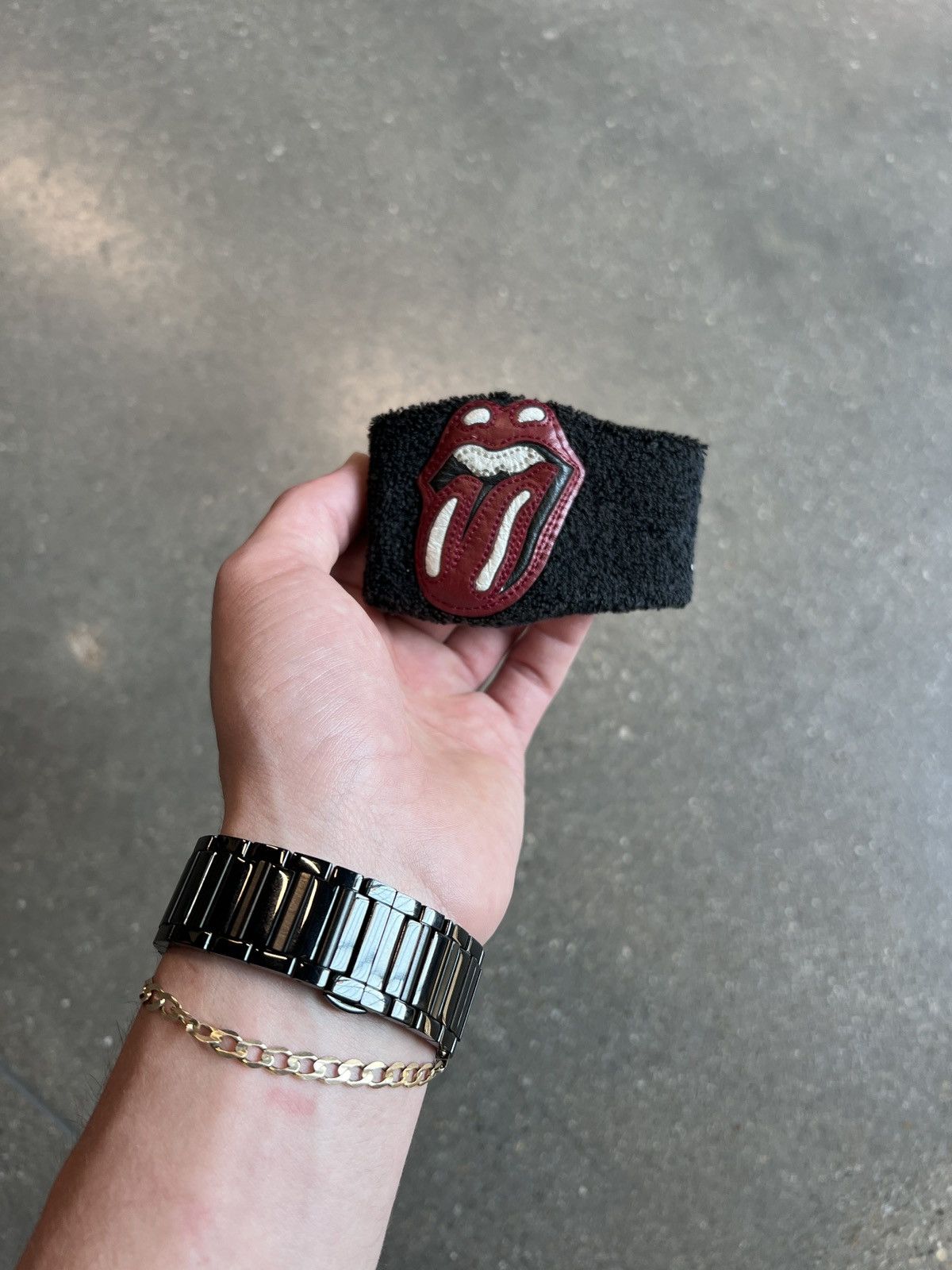 Chrome Hearts Chrome Hearts Rolling Stones Lip Wristband Grailed 8441