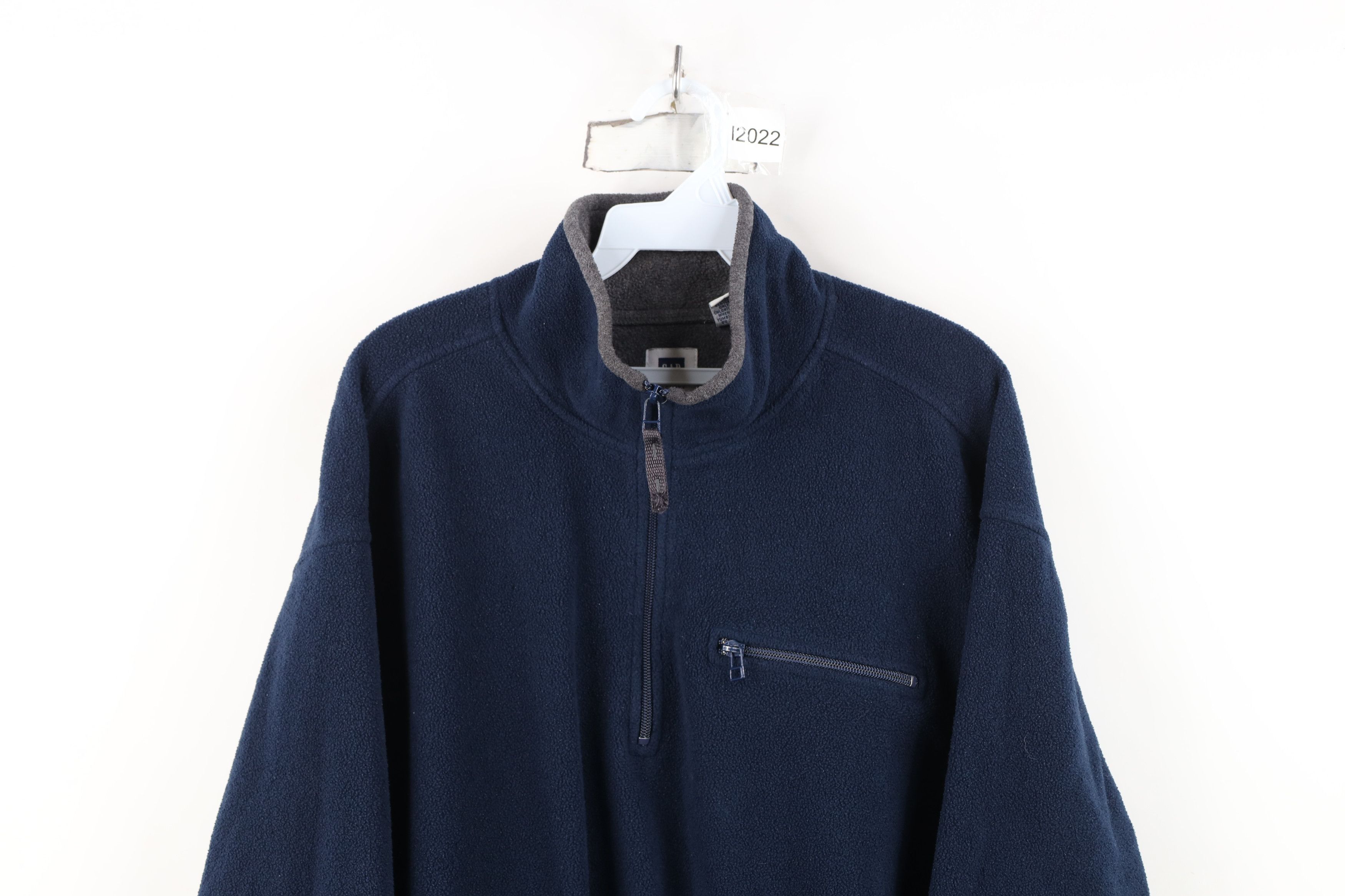Gap Vintage 90s Y2K Gap Half Zip Fleece Pullover Sweater Blue Size US L / EU 52-54 / 3 - 2 Thumbnail