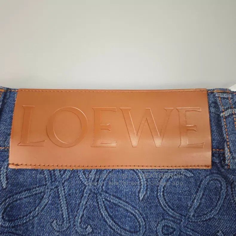 Loewe Loewe Asymmetrical Full Logo Leather Tag Denim Skirt Size 25" / US 0 / IT 36 - 9 Thumbnail