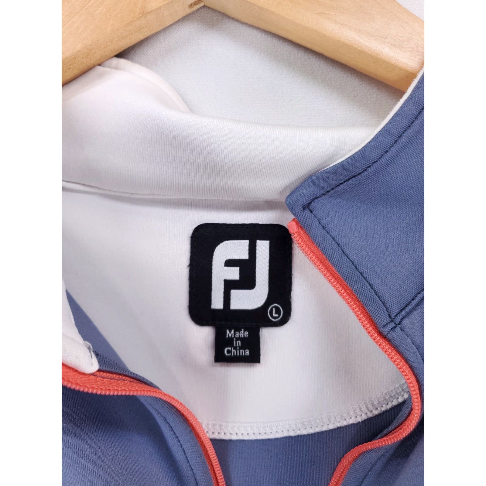 Footjoy FootJoy FJ Full Zip Jacket Blue Gray White Long Sleeve Performance Golf Mens L Windbreaker Size US L / EU 52-54 / 3 - 2 Thumbnail