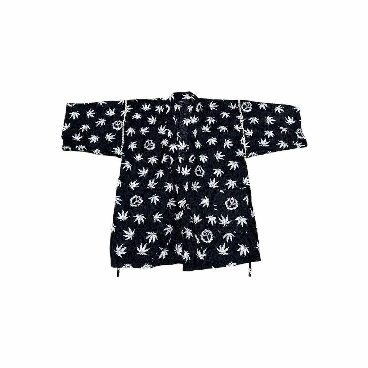 Hysteric Glamour × Japanese Brand × Vintage 🔥Sick Y2K Japanese Tradition Marijuana Peace Yukata Kimono Size US XL / EU 56 / 4 - 3 Thumbnail