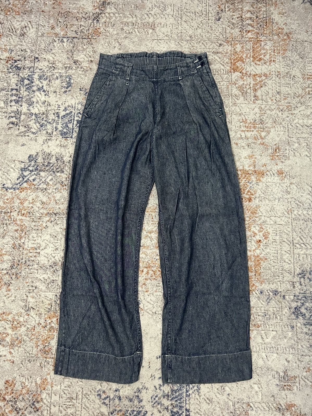 Japanese Brand × Yohji Yamamoto Coen Japan Baggy Jeans Left Side Zipper yohji style Size US 29 - 1 Thumbnail