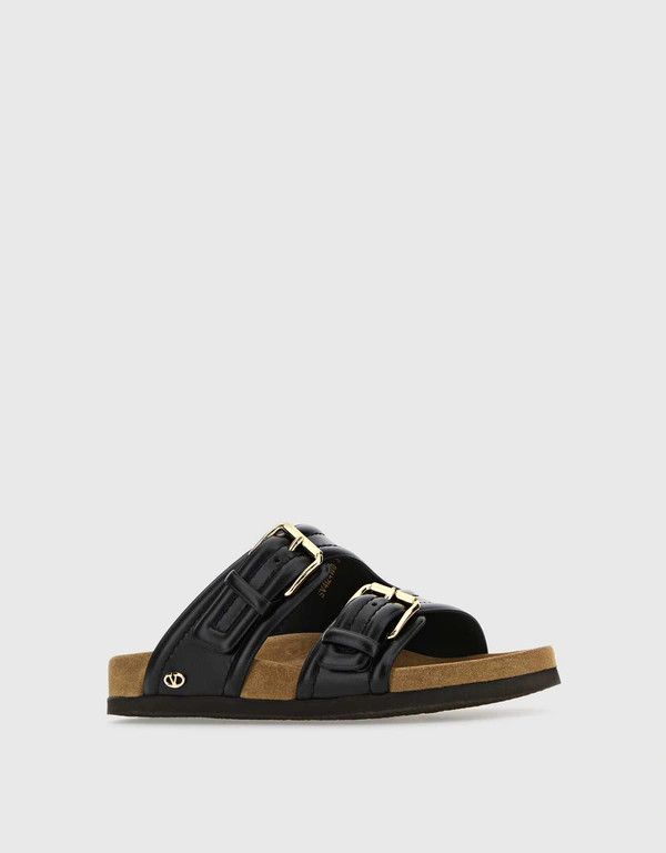 Valentino o1s22i1n0924 Leather Fussfriend Slides in Black Size US 8 / IT 38 - 2 Thumbnail