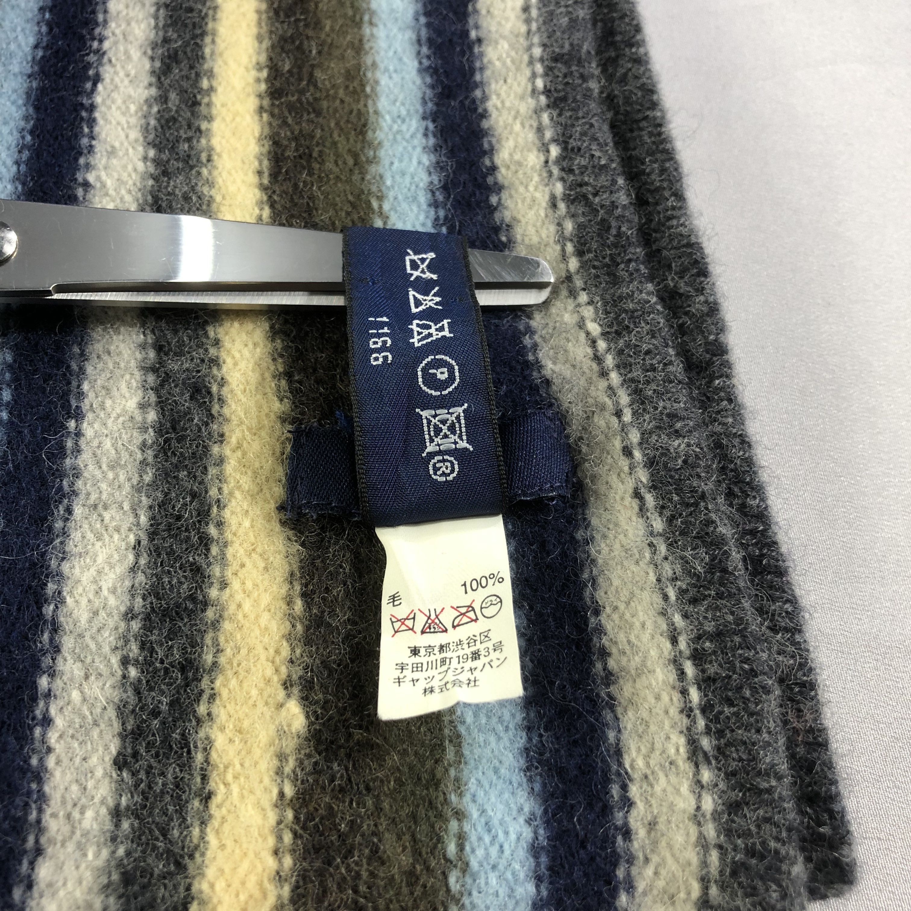 Gap GAP Striped Wool Scarf Muffler V1661 Size ONE SIZE - 5 Thumbnail