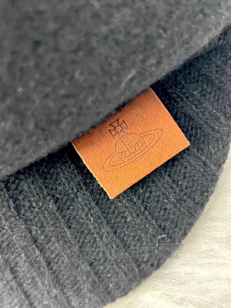 Vivienne Westwood Vivienne Westwood Black Wool Knitted Newsboy Cap Size ONE SIZE - 5 Thumbnail