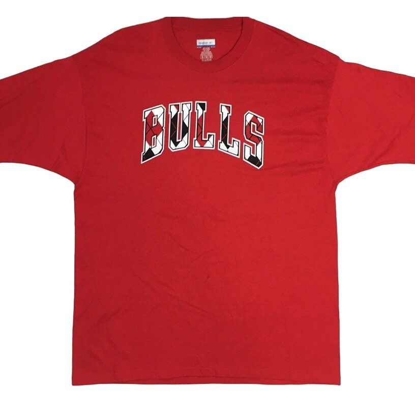 Reebok Y2K Red SPELLOUT Chicago BULLS Basketball NBA T Shirt Size US XL / EU 56 / 4 - 2 Thumbnail