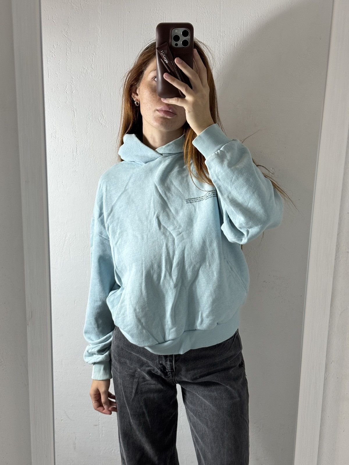Pangaia VINTAGE PANGAIA 2000s BLUE BOXY HOODIE Size S / US 4 / IT 40 - 3 Thumbnail