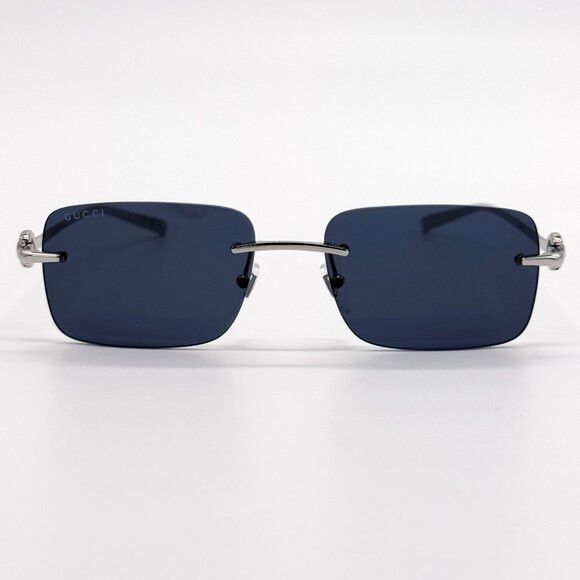 Gucci NEW GUCCI SUNGLASSES GG1703S 003 SILVER/BLUE UNISEX EYEWEAR Size ONE SIZE - 5 Thumbnail