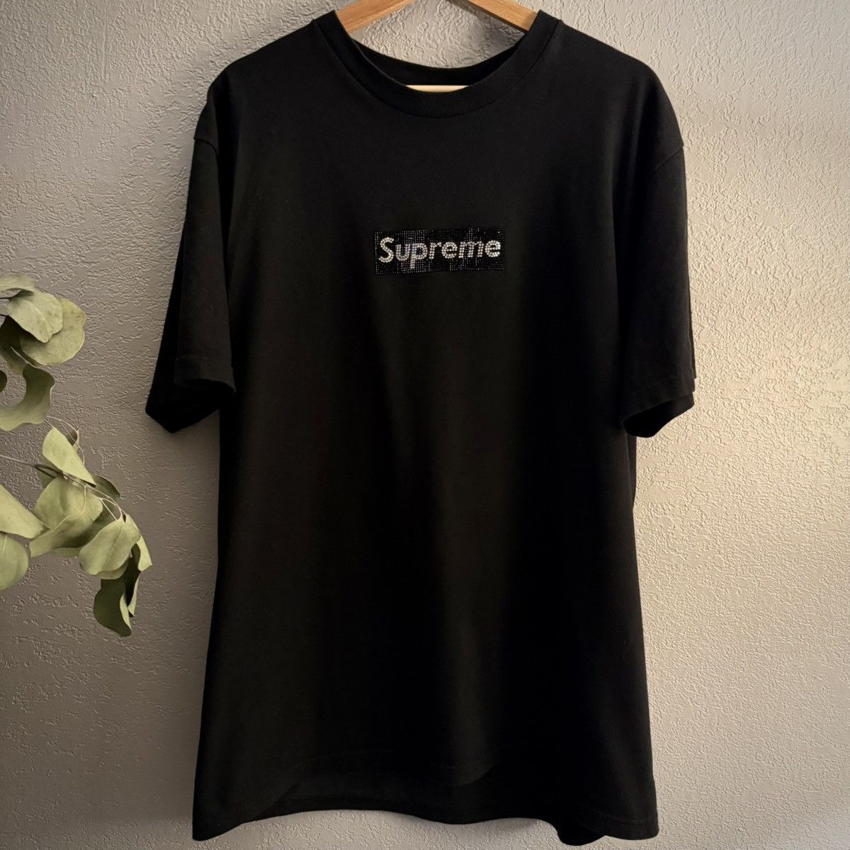 Burberry × Supreme Burberry x Supreme Box Logo Tee Black | Grailed