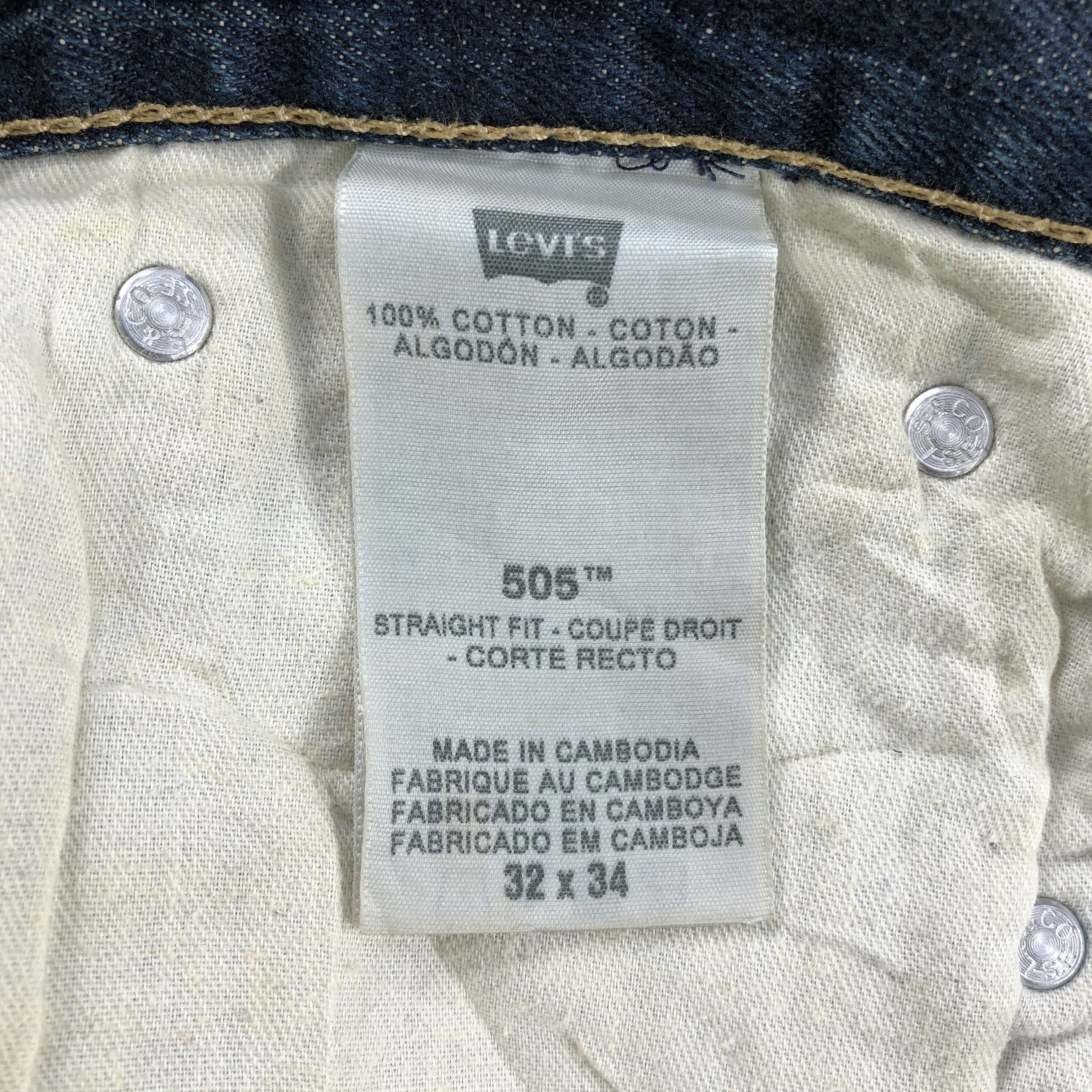 Levi's Vintage Blue Wash Levis 505 Jeans-J1974 Size US 34 / EU 50 - 12 Thumbnail