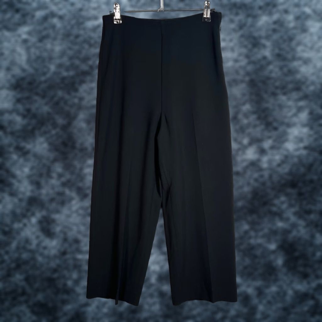 Country Road VINTAGE Country Road Black Trousers Womens Size 6 Wide-Leg Pants Adult Womens 6 Black Polyester Tri Acetate Inseam 23in Front Flat Ankle Style Size ONE SIZE - 1 Thumbnail