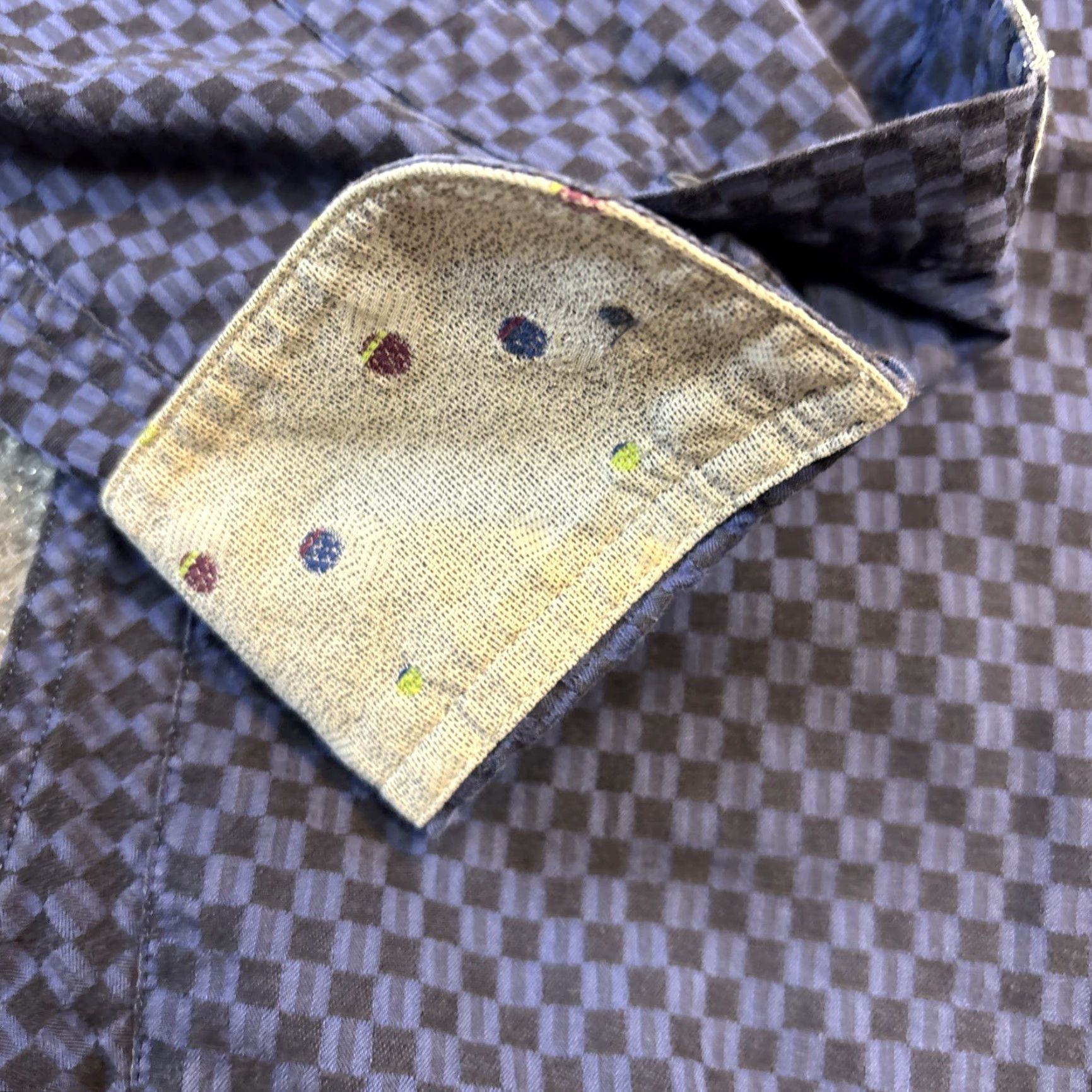 Robert Graham Robert Graham Mens Blue Long Sleeve Button-Up Classic Sport Shirt L Size US L / EU 52-54 / 3 - 4 Thumbnail