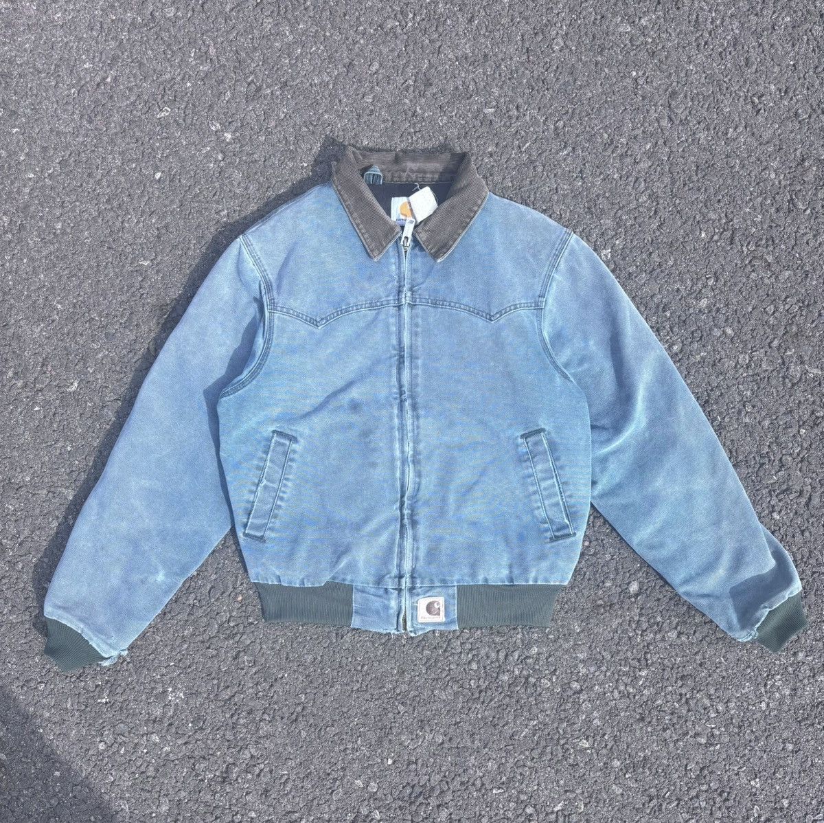 Carhartt 90’s Carhartt J14 HTG Green Santa Fe Bomber Jacket Size US M / EU 48-50 / 2 - 1 Thumbnail