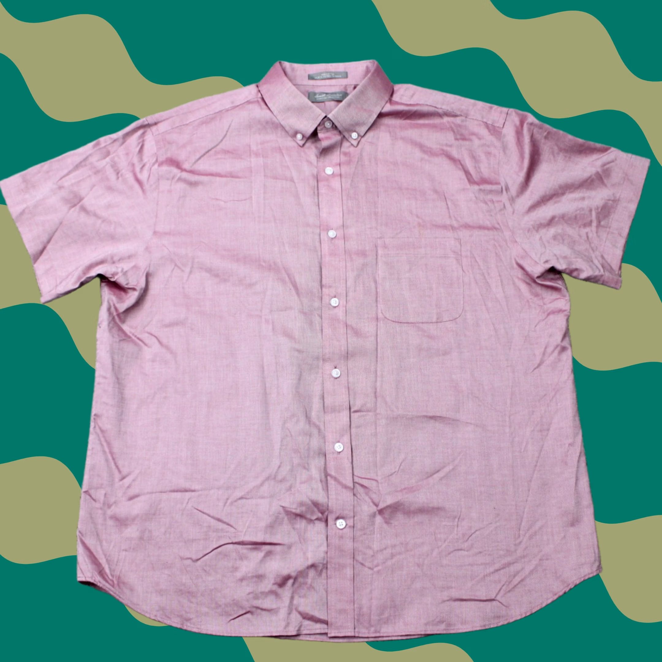 Cremieux Daniel Cremieux Shirt Mens XL Red 100% Cotton Button-Up Short Sleeve Classic Signature Collection Size US XL / EU 56 / 4 - 1 Thumbnail
