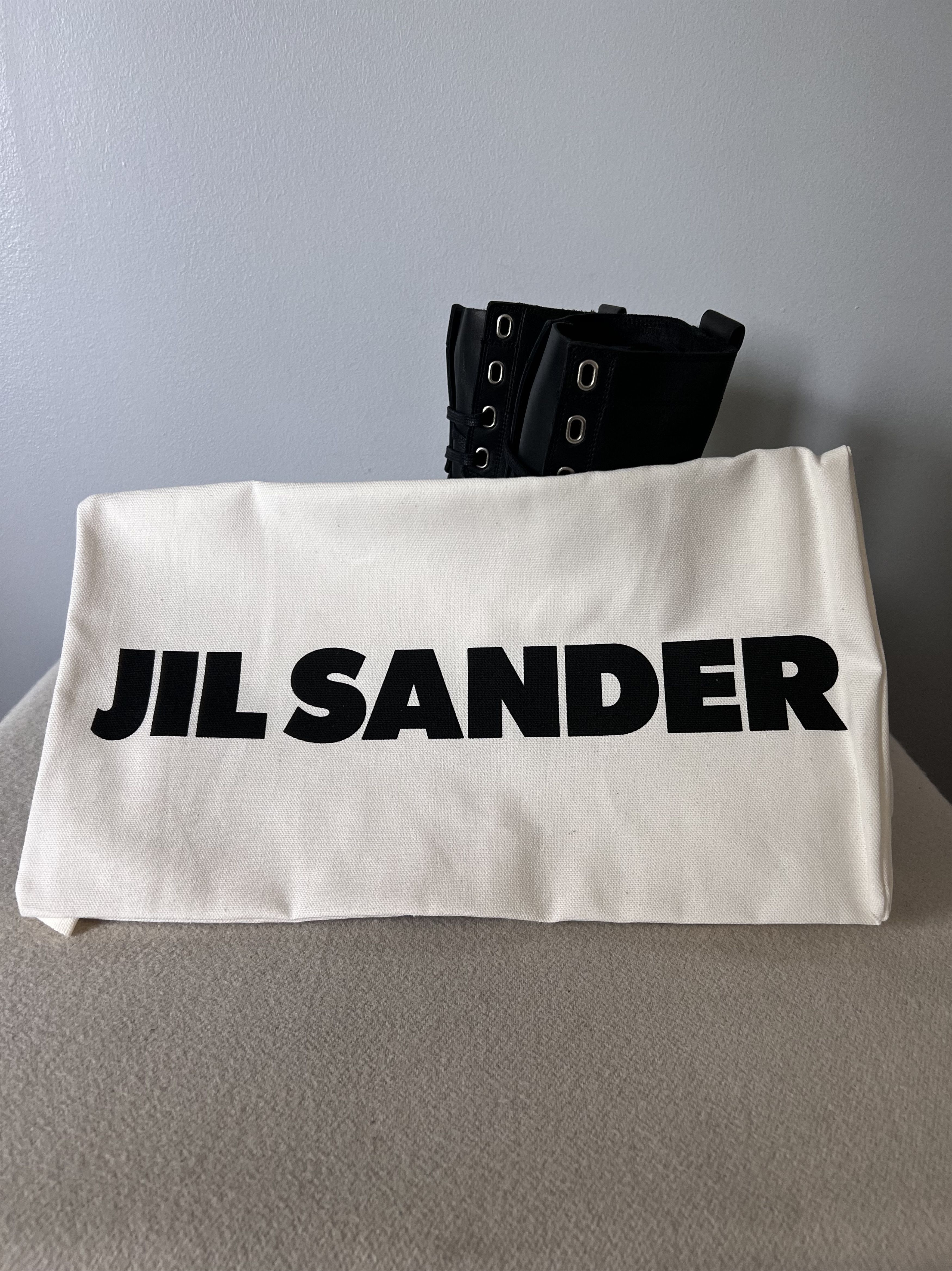 Jil Sander Jil Sander Military Boots in Black Leather Size US 8 / EU 41 - 8 Thumbnail