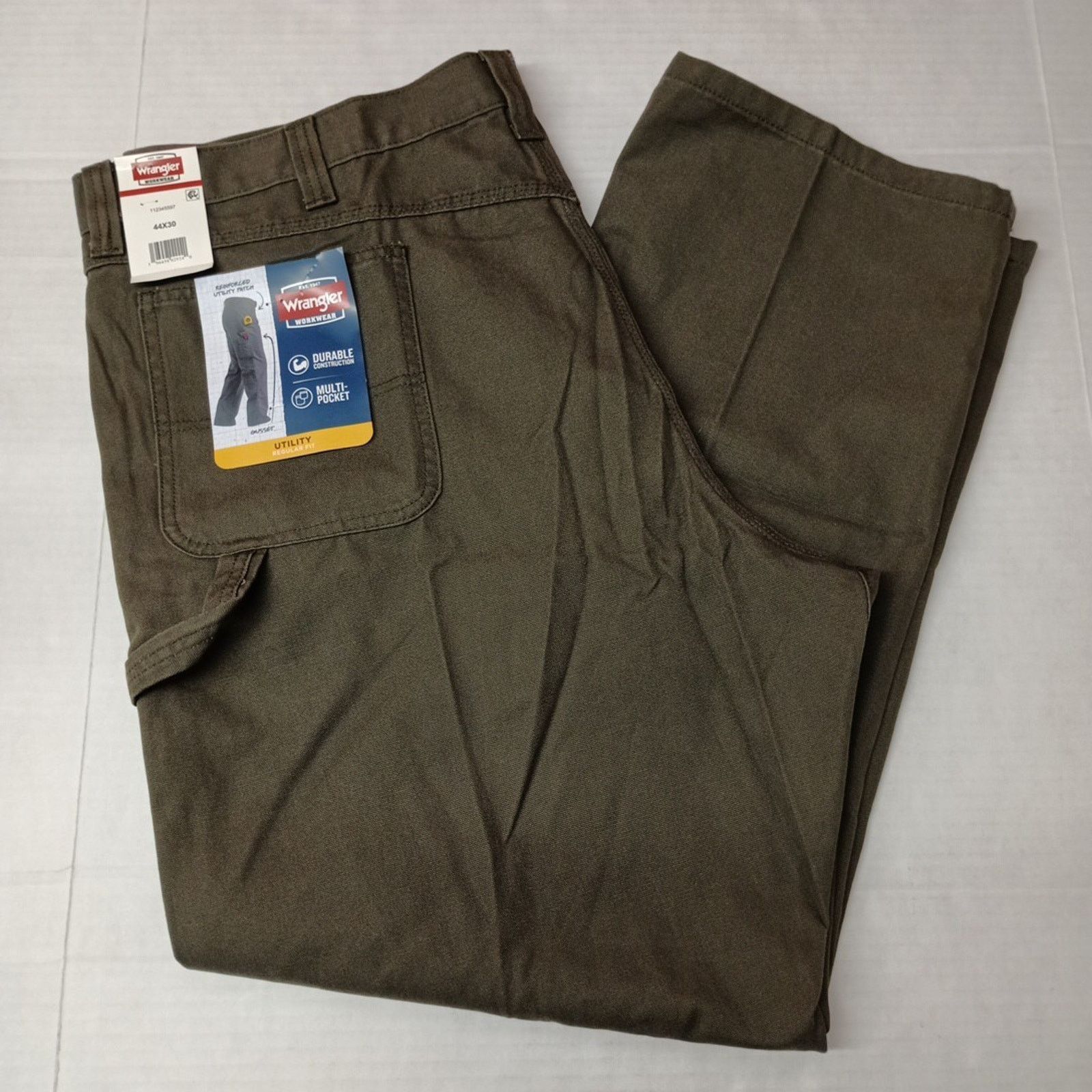 Wrangler Wrangler Workwear Carpenter Utility Pants Men's 44x30 Green Size US 44 / EU 60 - 1 Thumbnail