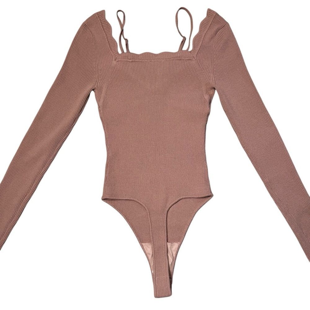 Free People NWT New $98 Free People It Girl Dusty Rose Bodysuit Size XL Size XL / US 12-14 / IT 48-50 - 3 Thumbnail