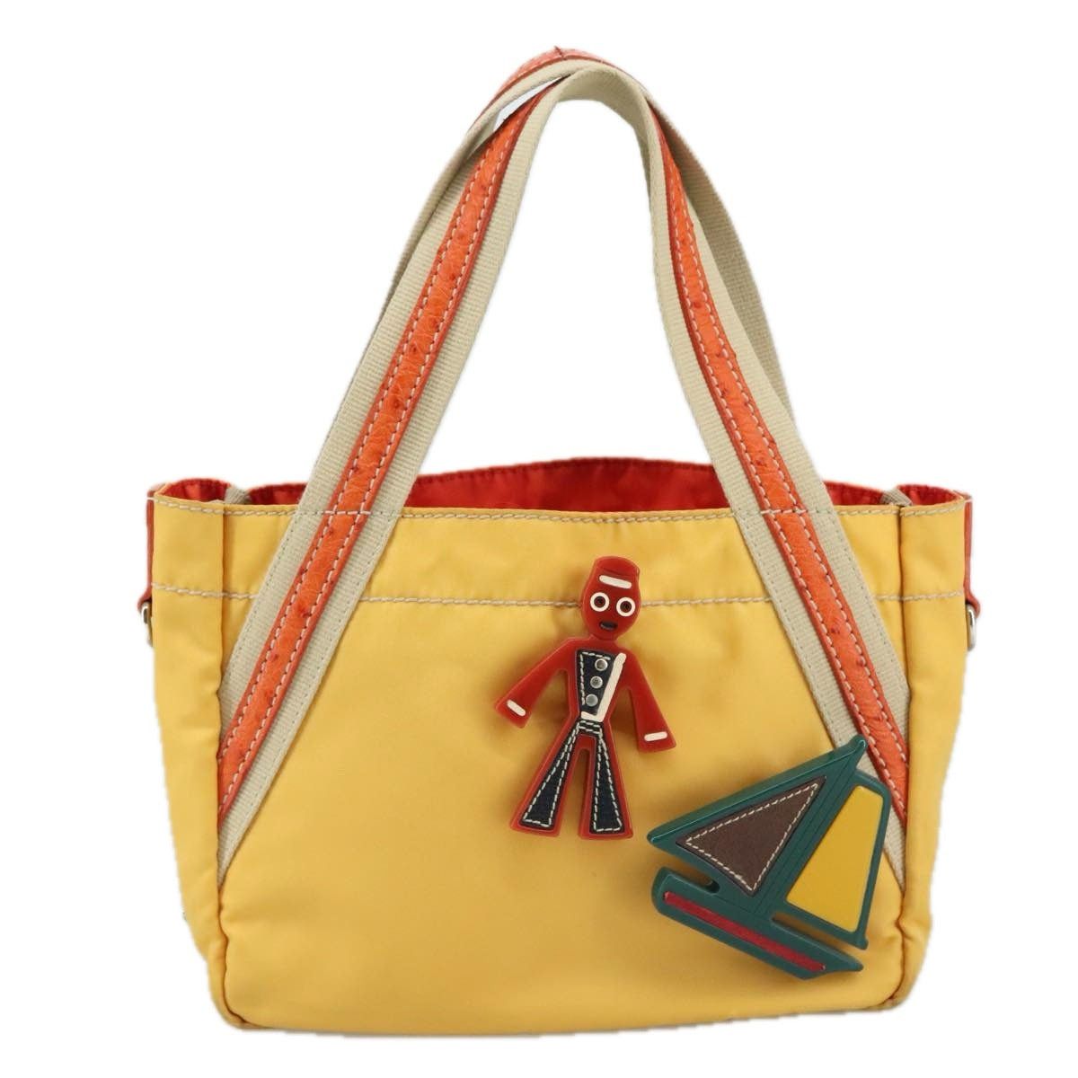 Prada PRADA Hand Bag Nylon Yellow Size ONE SIZE - 13 Thumbnail