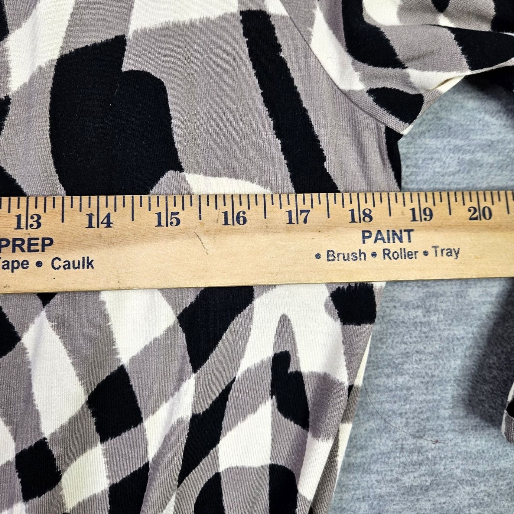 Tommy Bahama Tommy Bahama Dress Women’s S Black Beige Abstract Print 3/4 Sleeve Wrapped A-Line Vintage No Size S / US 4 / IT 40 - 4 Thumbnail