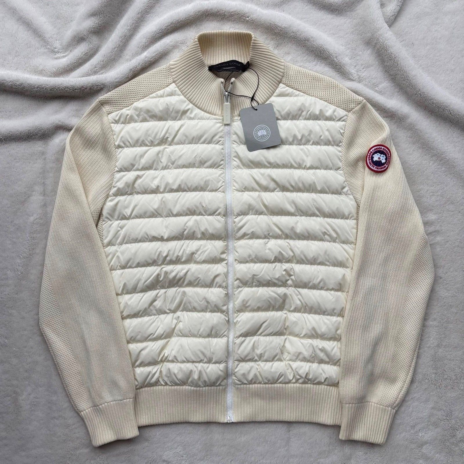 Canada Goose Canada Goose Hybridge Cottongrass Knit Full Zip Jacket Size US L / EU 52-54 / 3 - 1 Thumbnail
