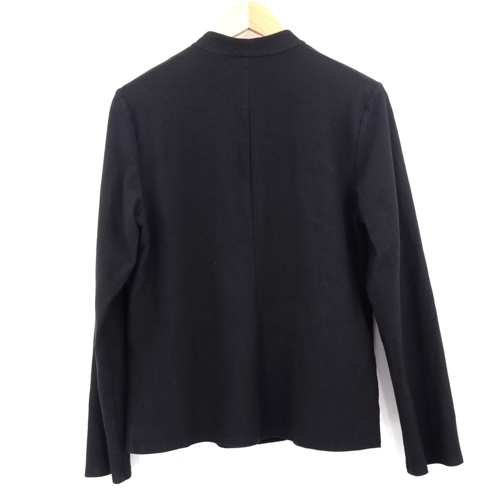 Eileen Fisher Eileen Fisher Women's Jacket Full Zip Lightweight Black Sz L - Regular Fit, Knit, Dry Clean Only, Zipper, Casual/Workwear Size L / US 10 / IT 46 - 2 Thumbnail