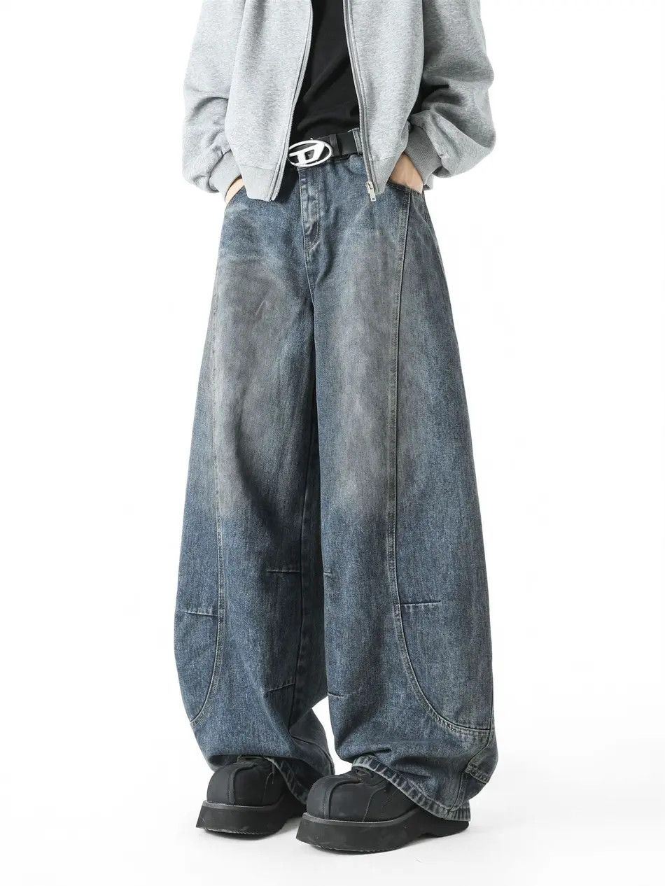 Japanese Brand Retro loose casual wide leg jeans Size US 32 / EU 48 - 6 Thumbnail