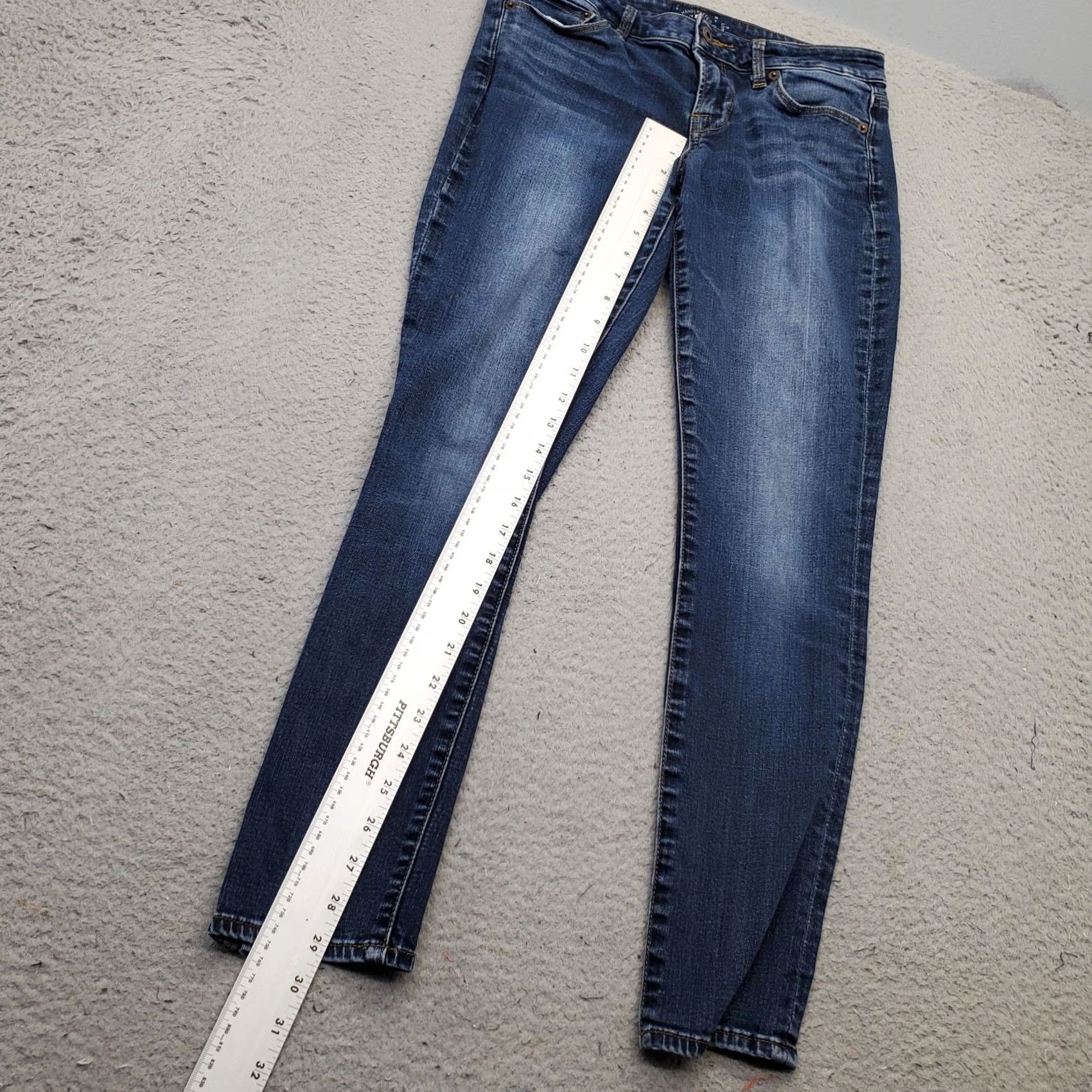 Lucky Brand Lucky Brand Jeans Womens Navy Denim 5-Pocket Faded Whiskered Straight Leg Size 4 Pants Size 27" / US 4 / IT 40 - 5 Thumbnail