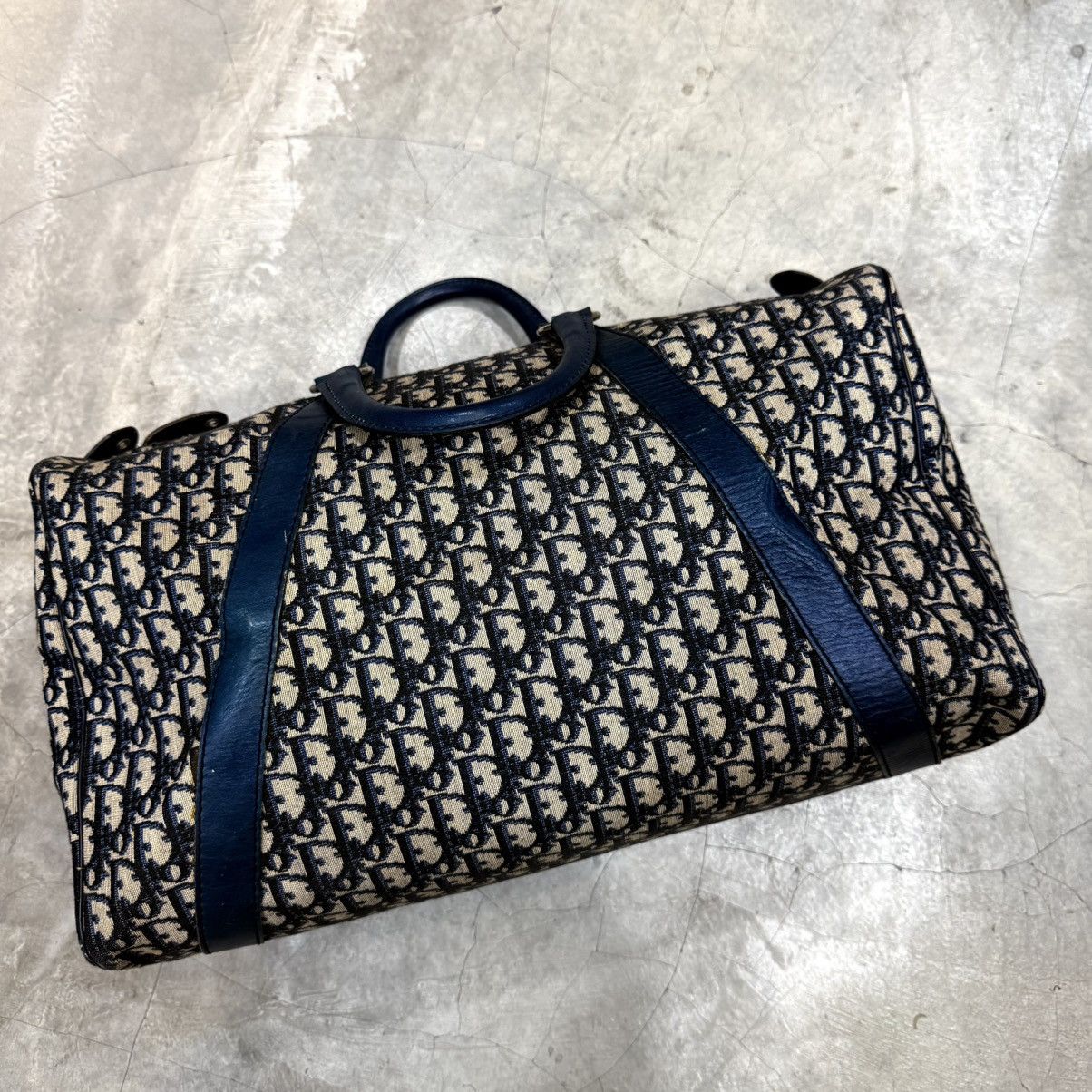 Christian Dior Monsieur Vtg 70s Christian Dior "Bagages" Trotter Monogram Boston 45 Size 44 - 2 Thumbnail