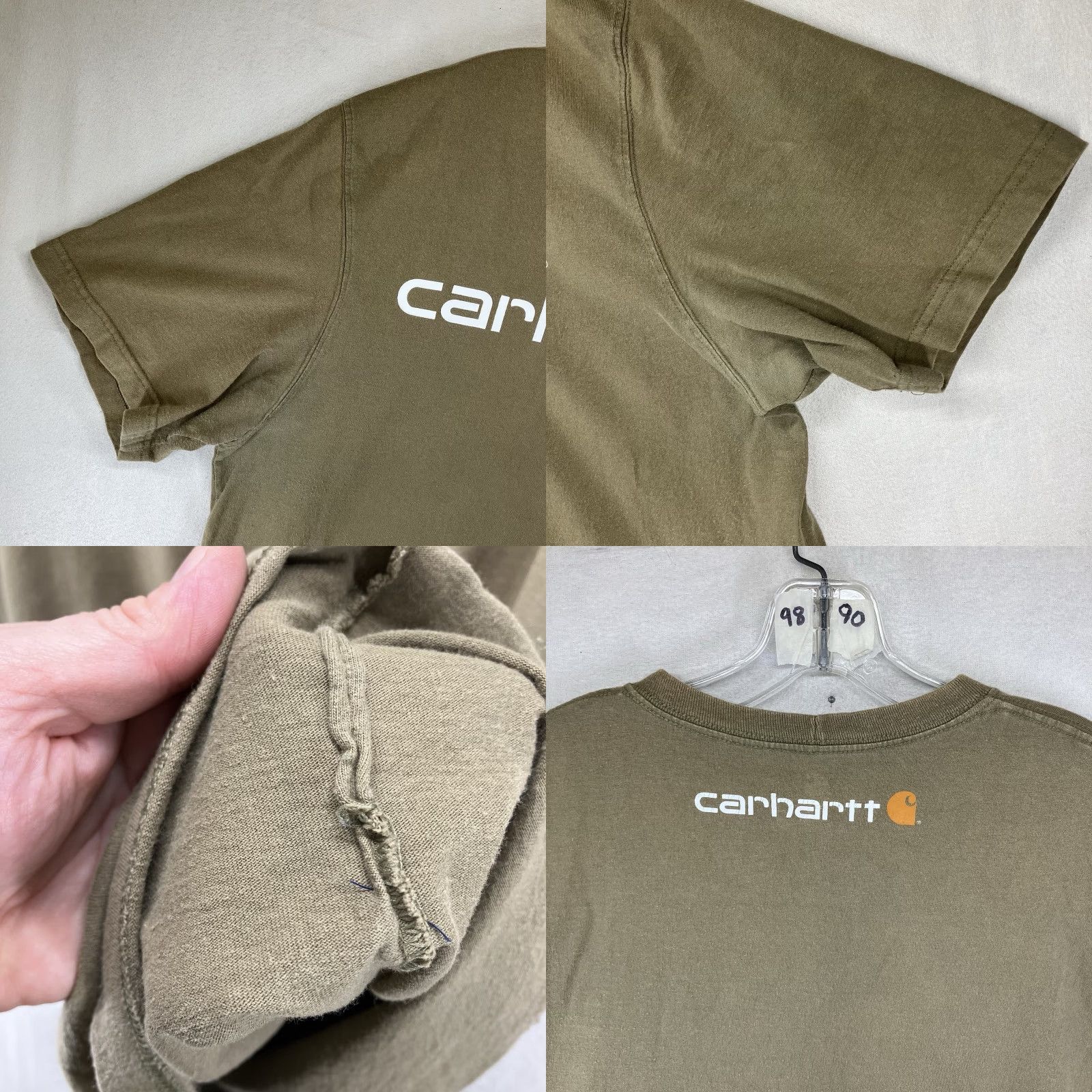 Carhartt Carhartt Mens Front Graphic T Shirt Large Army Green Crew Neck Original Fit Size US L / EU 52-54 / 3 - 8 Thumbnail