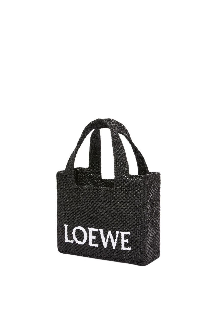 Loewe LOEWE $1200 Black Raffia Mini Tote Bag New & Authentic Size ONE SIZE - 2 Thumbnail