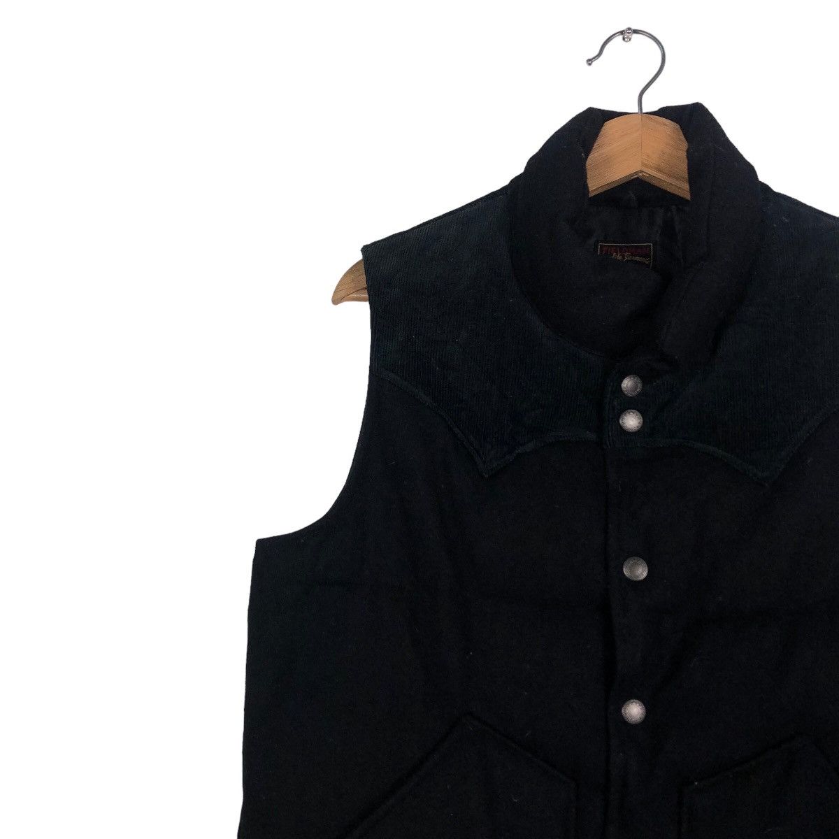 Edwin 🔥Rich Black Biker Vest Edwin Fieldman Racer Cowboy Size US S / EU 44-46 / 1 - 7 Thumbnail