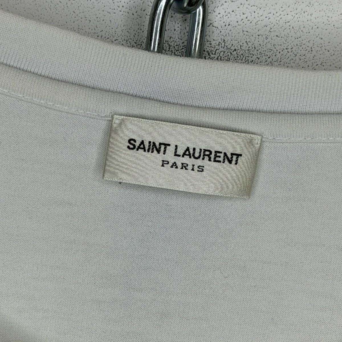 Saint Laurent Paris Saint Laurent Paris logo tee shirt Size US L / EU 52-54 / 3 - 5 Thumbnail